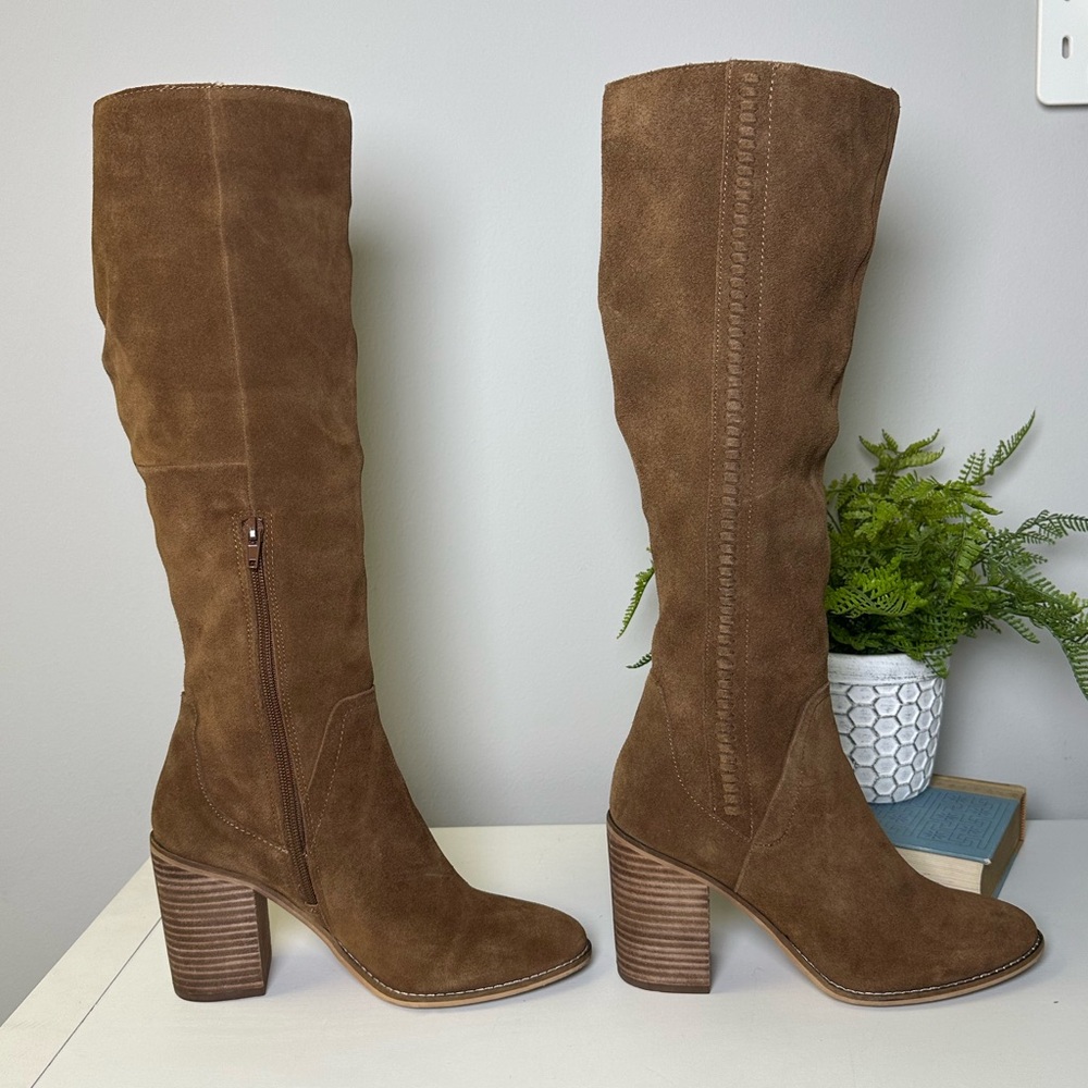 Steve Madden Roxana Knee High Brown Suede Boot Sz 8.5 - Picture 7 of 10
